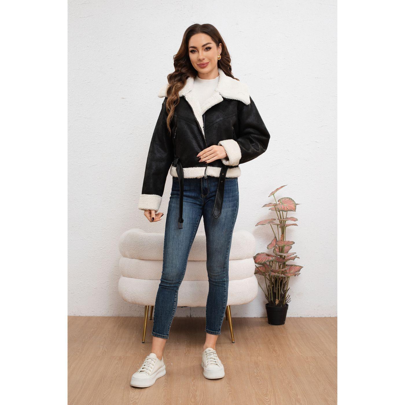 Chaqueta Corta Aviadora Mujer Forro Interior Chiporro Full Moda 7042-2