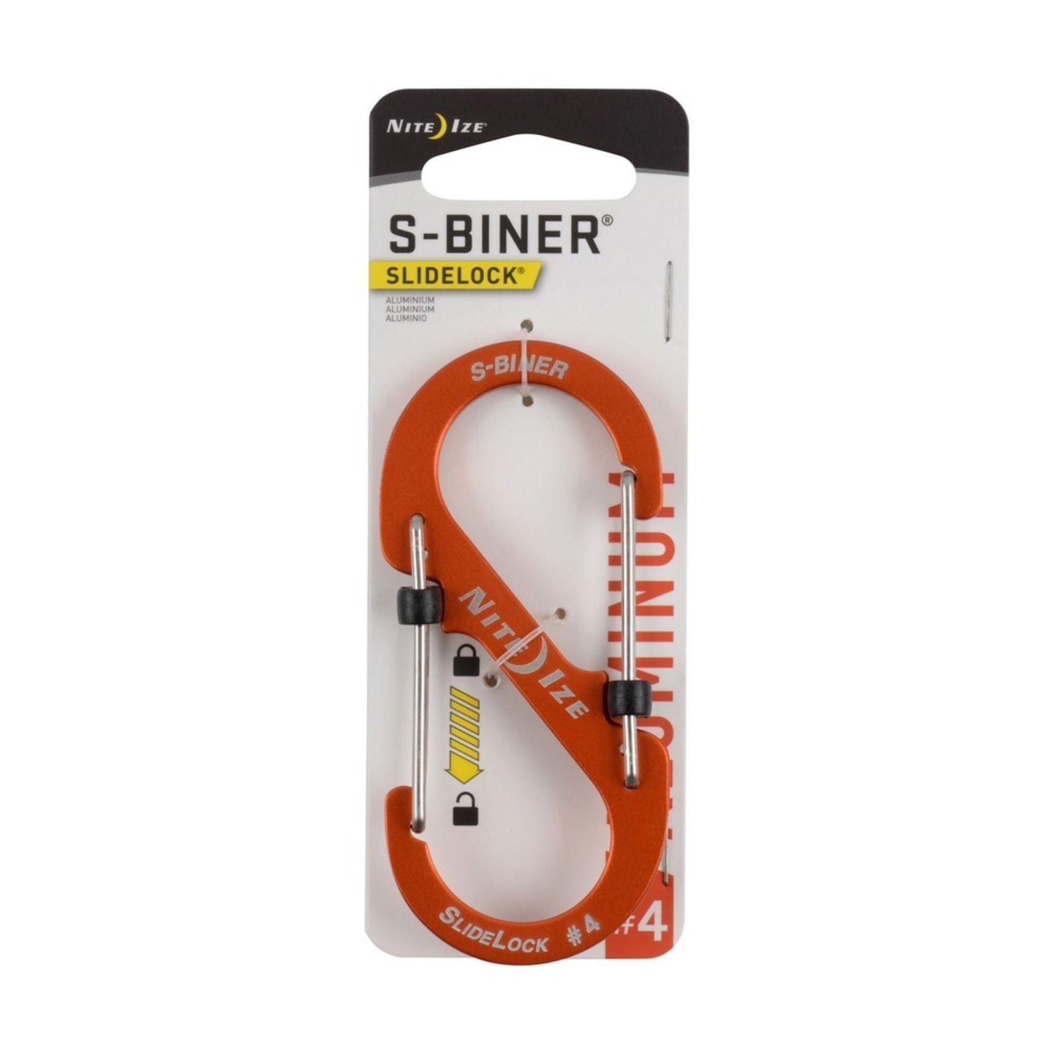 Mosquetón S-Biner® SlideLock® Nite Ize Naranjo-0