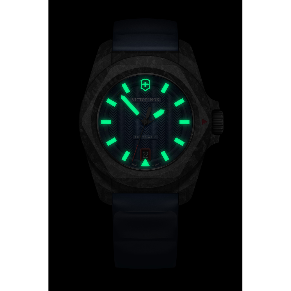 Reloj I.N.O.X. Carbon Automático correa de caucho azul Victorinox-5