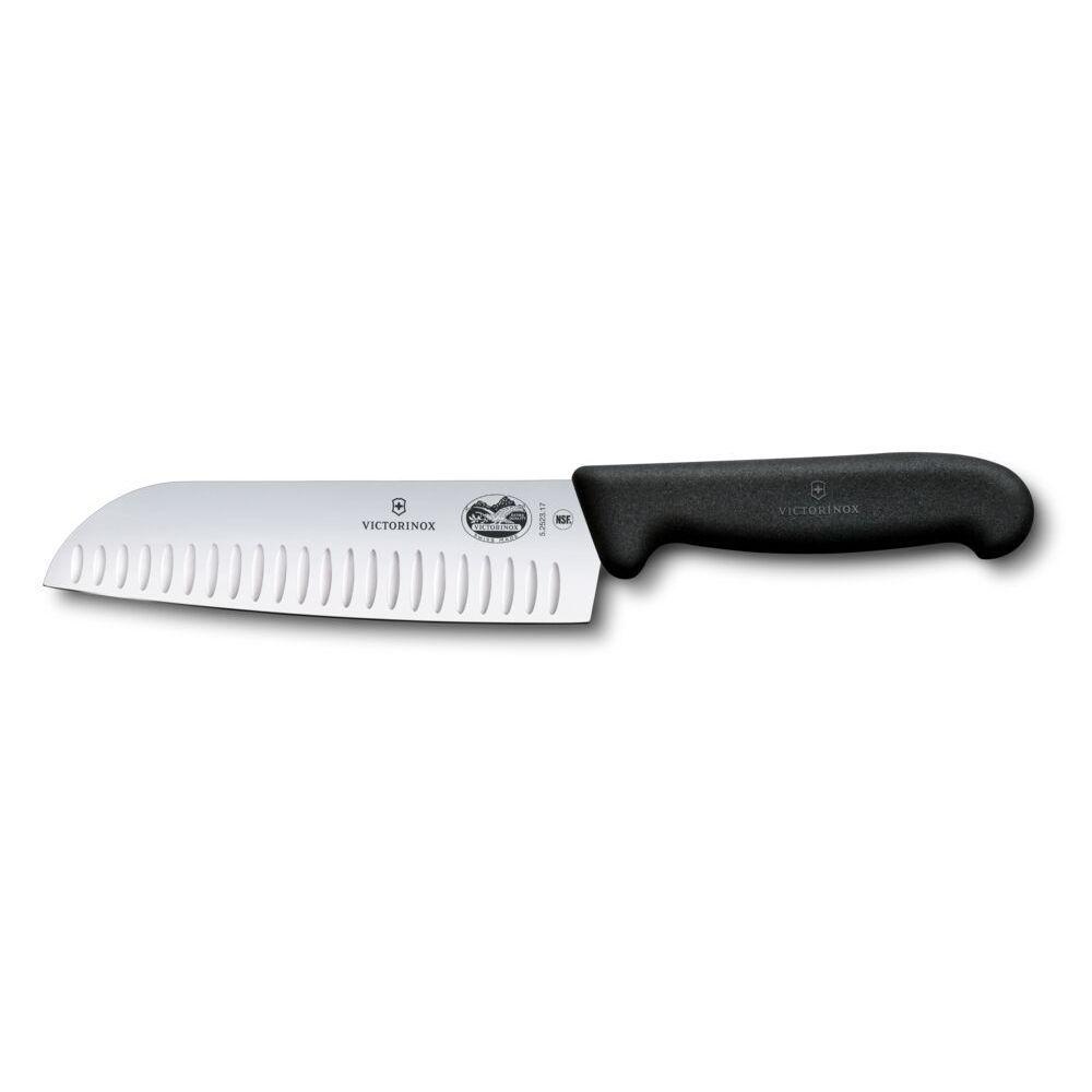 Cuchillo Santoku Fibrox 17 cm negro Victorinox-0
