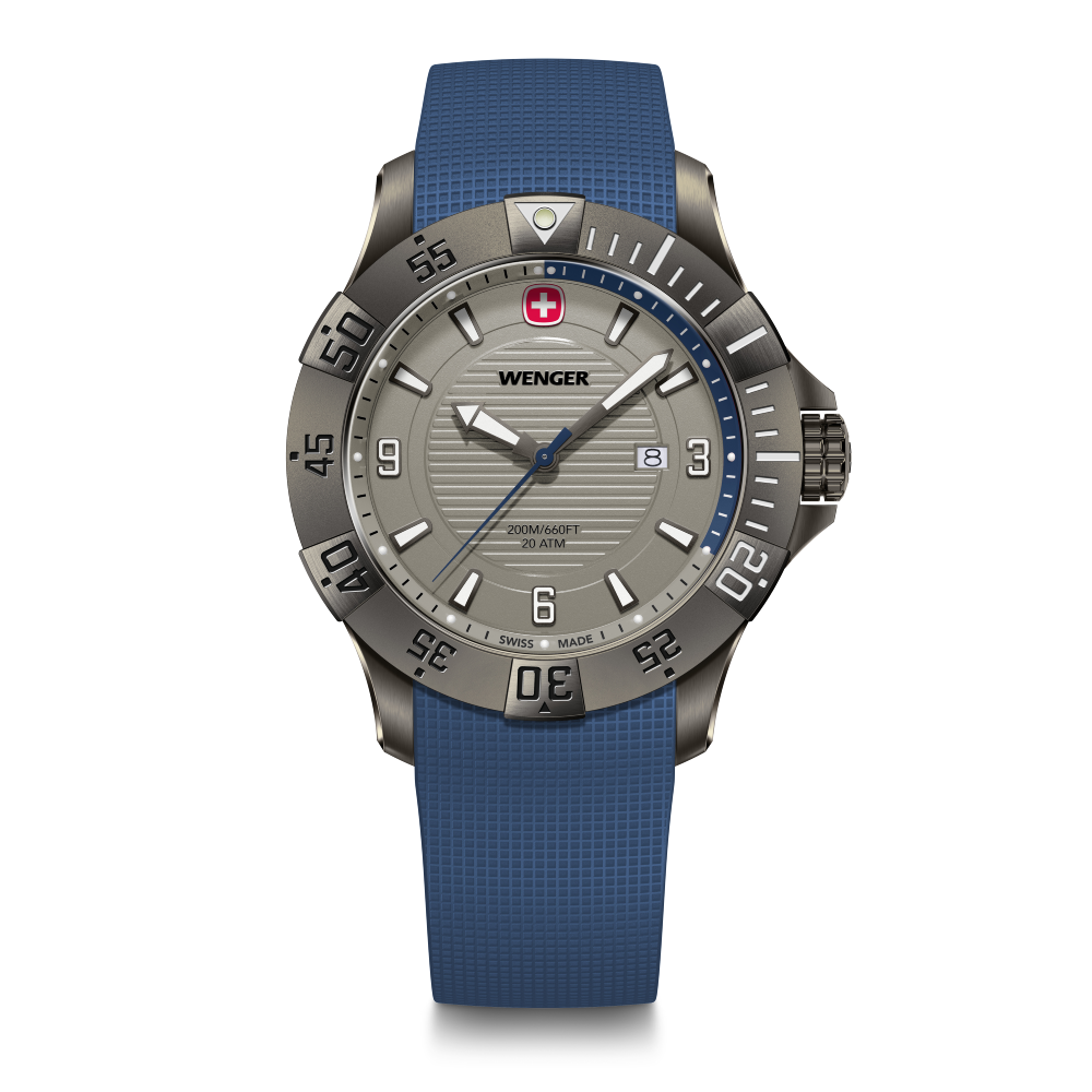 Reloj Seaforce correa silicona azul, dial 43 mm Wenger-0