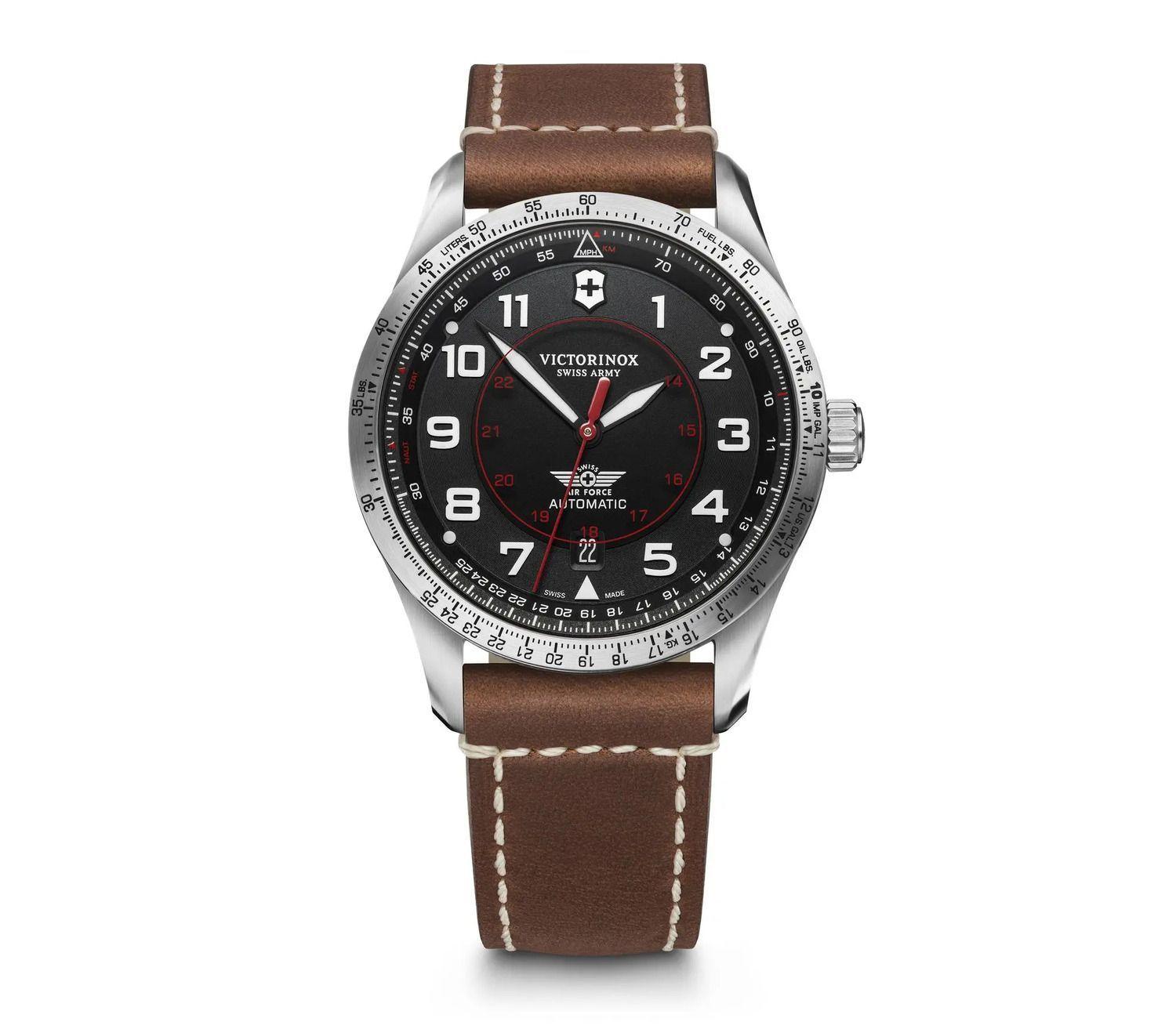 Reloj Airboss Mechanical correa de cuero Victorinox-0