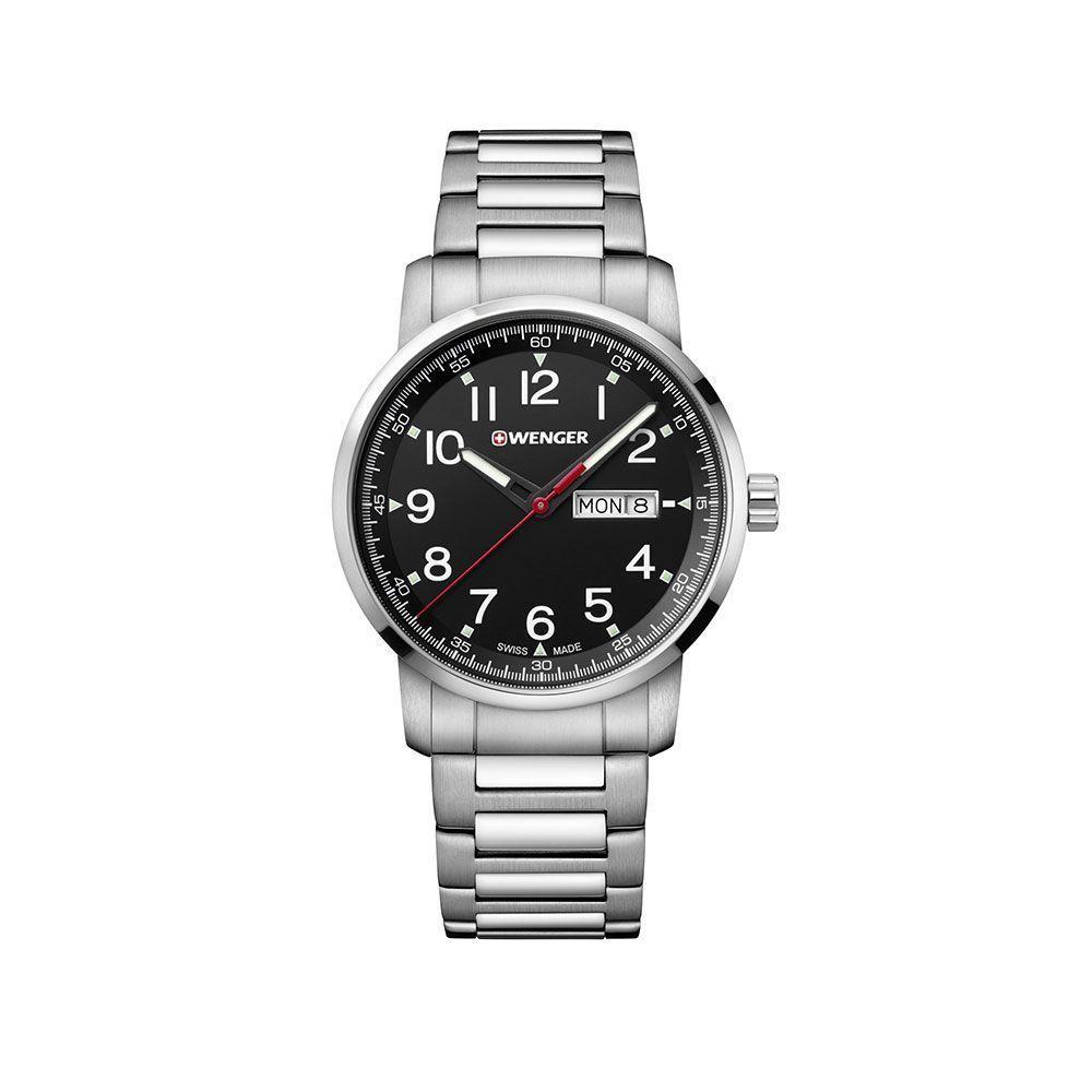 Reloj ATTITUDE acero inoxidable dial negro Wenger-0