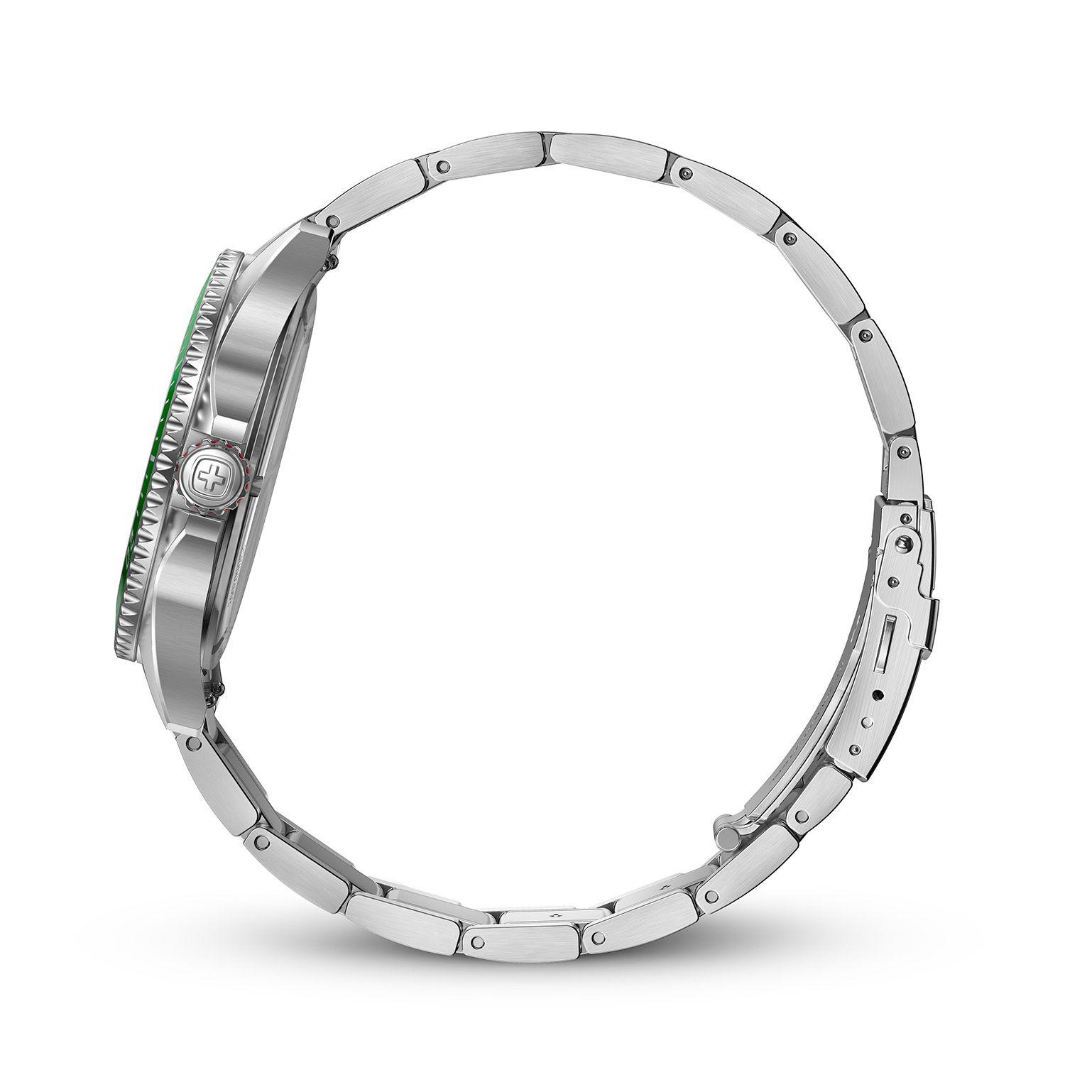 Reloj Executive verde correa de acero Wenger-2