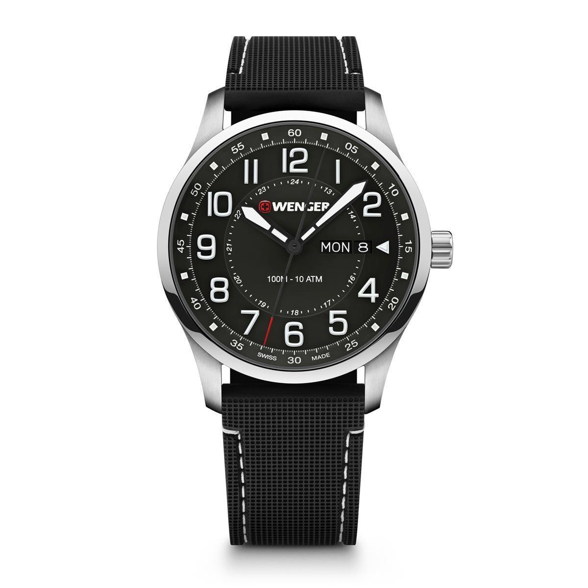 Reloj Attitude correa silicona negro Wenger-0