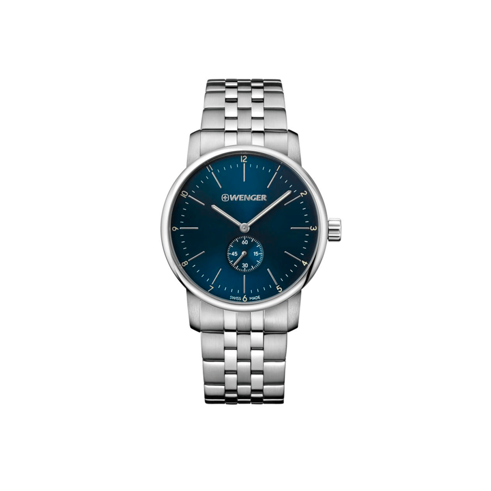 Reloj Urban Classic Black Chrono inox azul Wenger-0