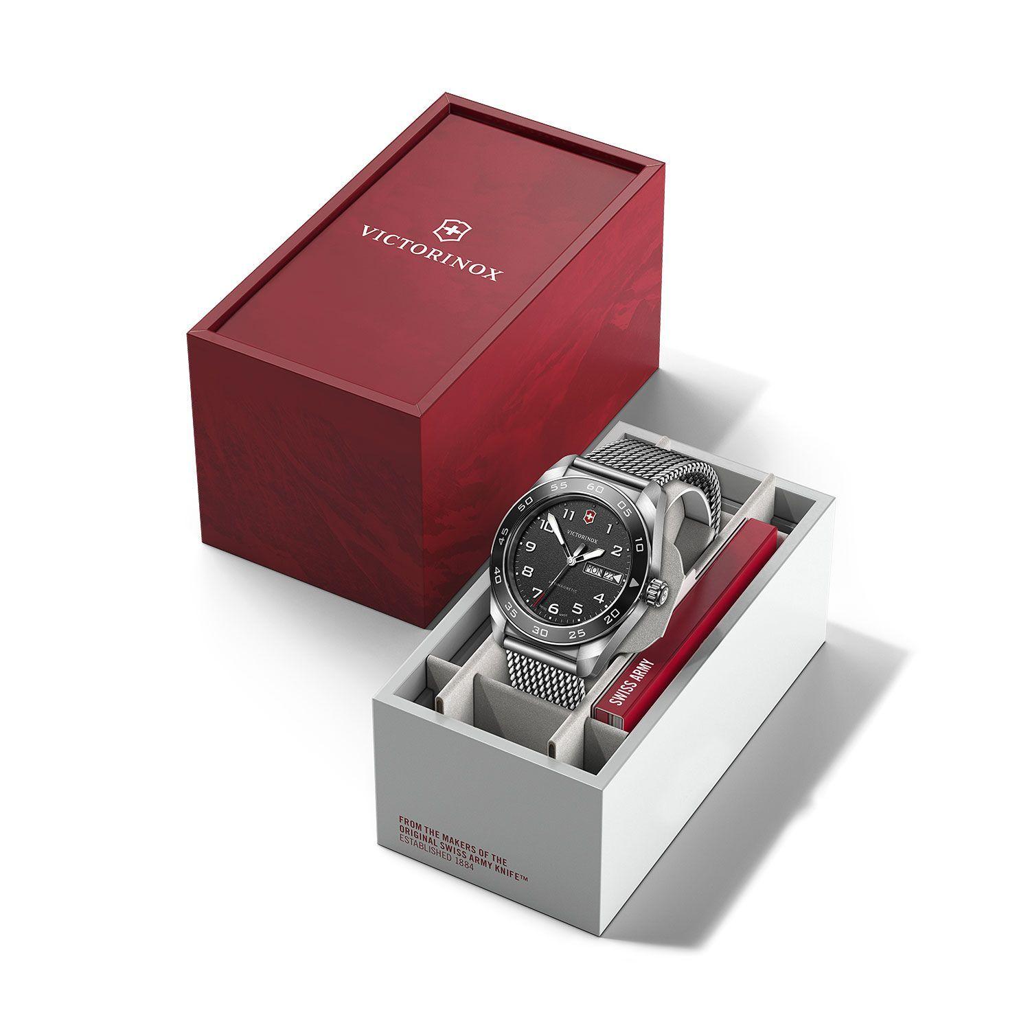 Reloj Swiss Army Negro Correa de Acero Victorinox-5