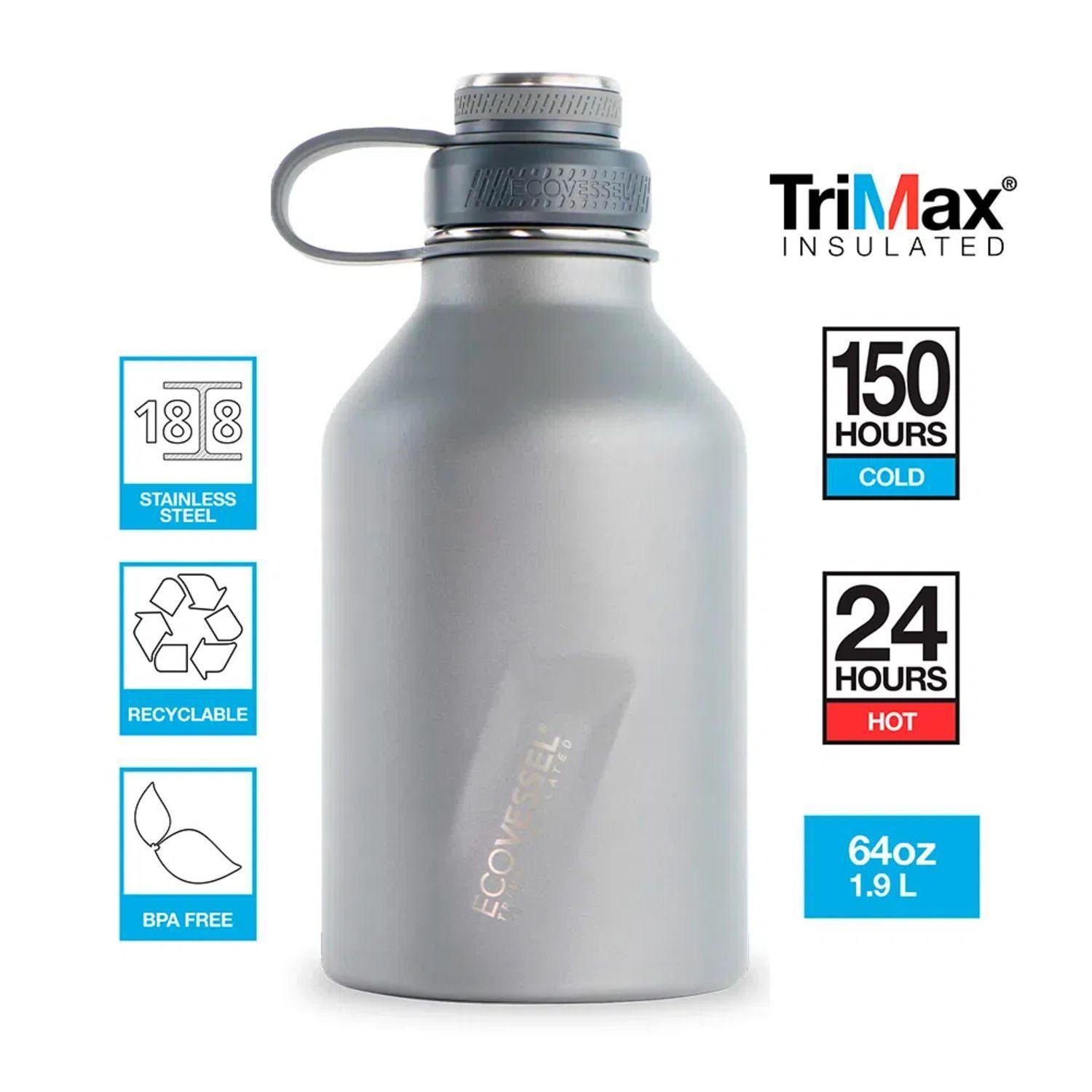 Botella inox Bossglowler 1,9 lts Gris.-1