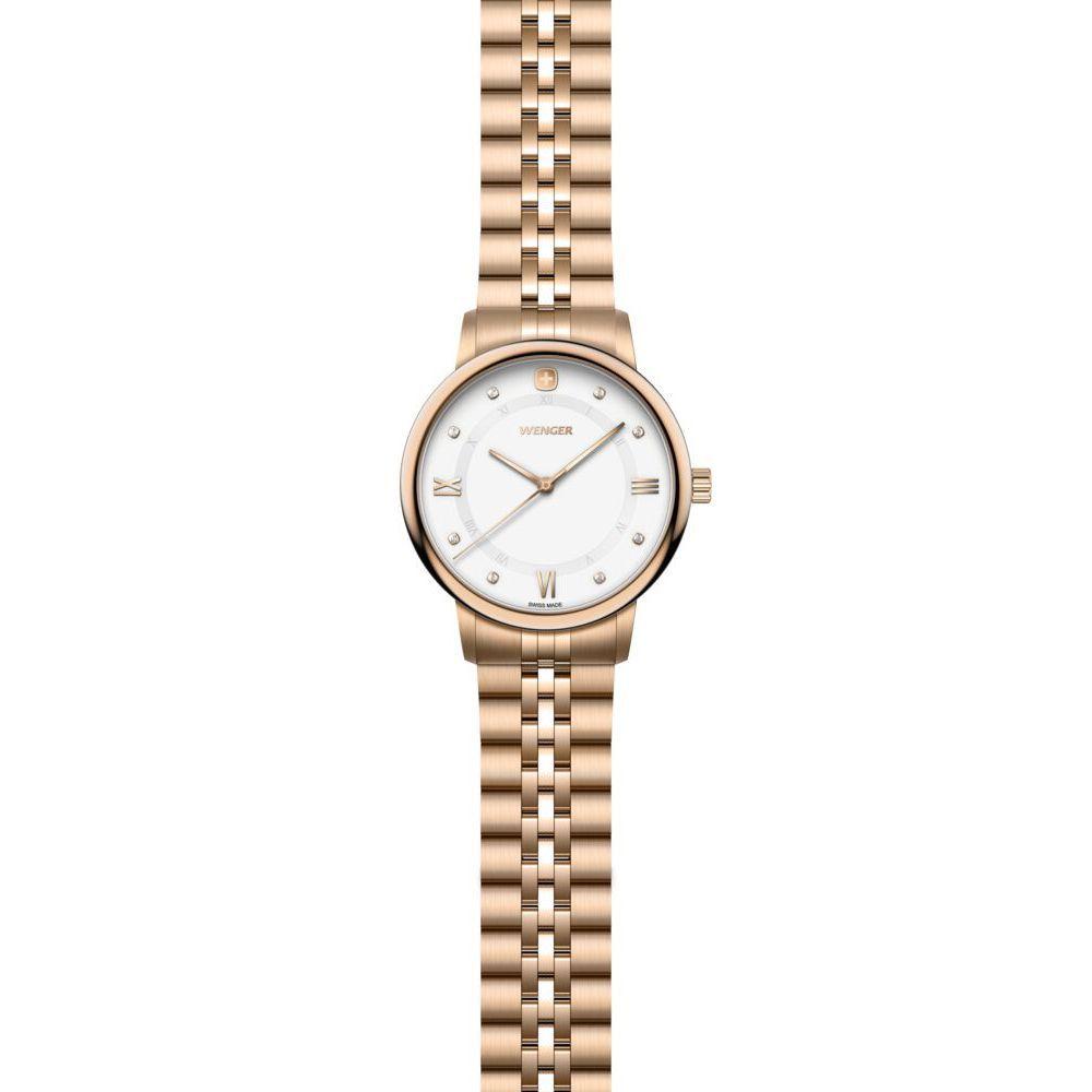 Reloj Urban Donnissima correa acero dorado Wenger-2