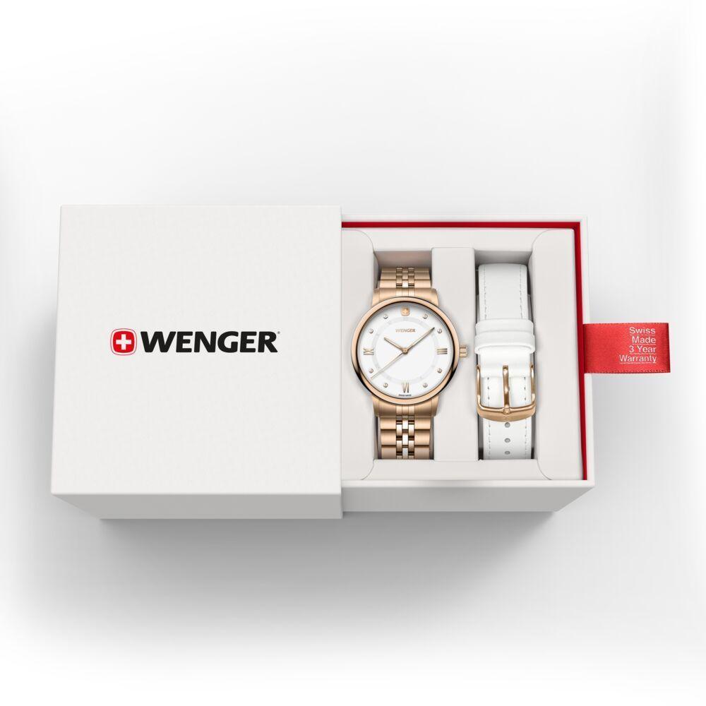 Reloj Urban Donnissima correa acero dorado Wenger-4