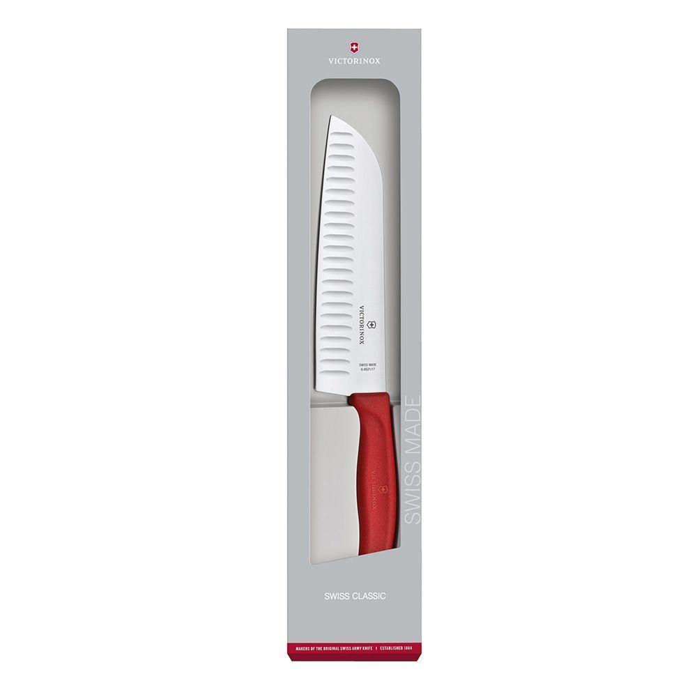 Cuchillo Santoku rojo 17 cm caja Victorinox-0