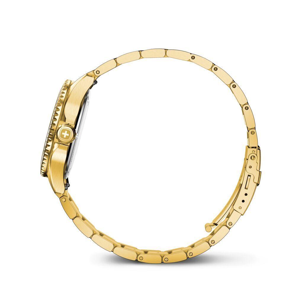 Reloj Executive correa acero dorado Wenger-2