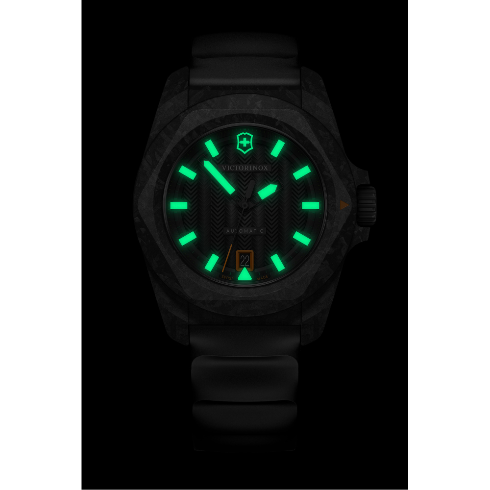 Reloj I.N.O.X. Carbon Automático correa de caucho negro Victorinox-5