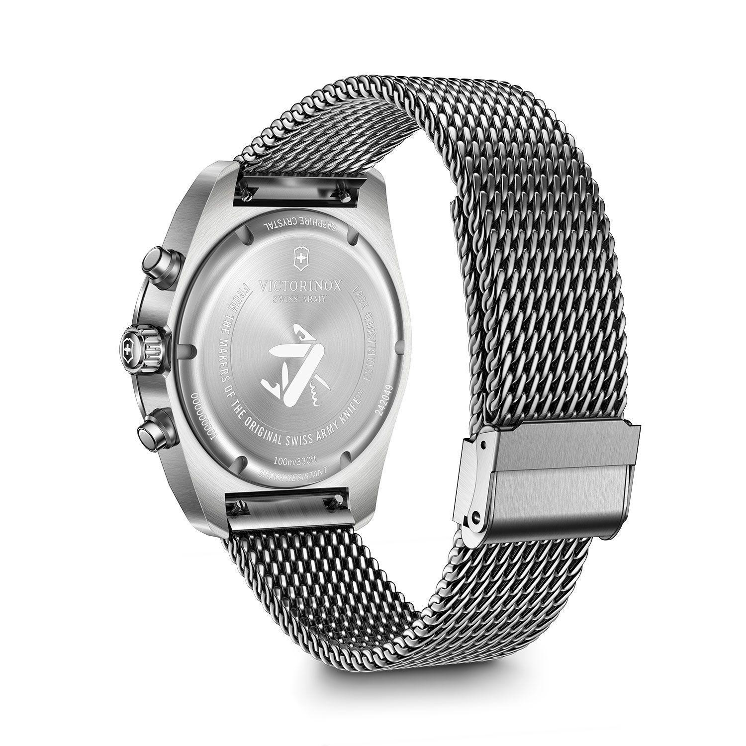 Reloj Swiss Army Chrono Azul Correa de Acero Victorinox-4
