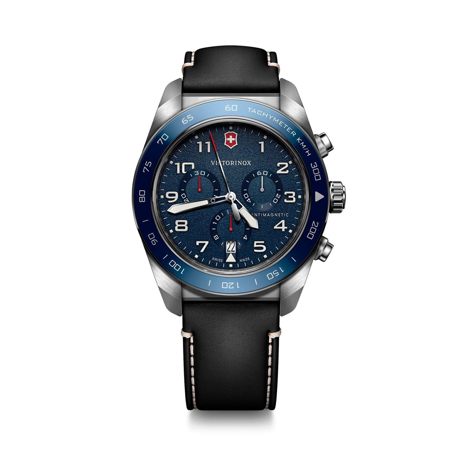 Reloj Swiss Army Chrono Correa de Cuero Negra Victorinox-0