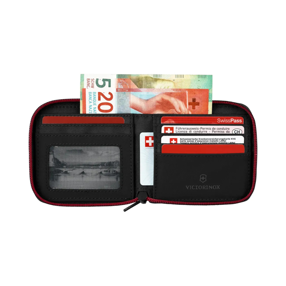 Billetera Zip-Around con protección RFID Negro Victorinox-1
