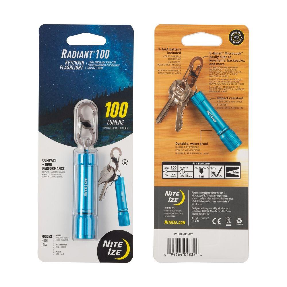 Radiant® 100 Keychain Flashlight Azul Nite Ize-0