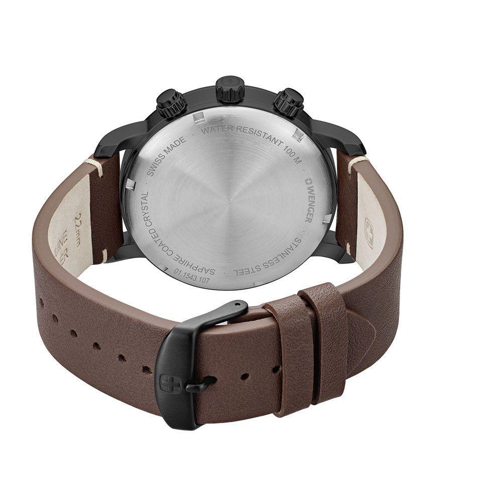 Reloj ATTITUDE CHRONO correa cuero, negro Wenger-2