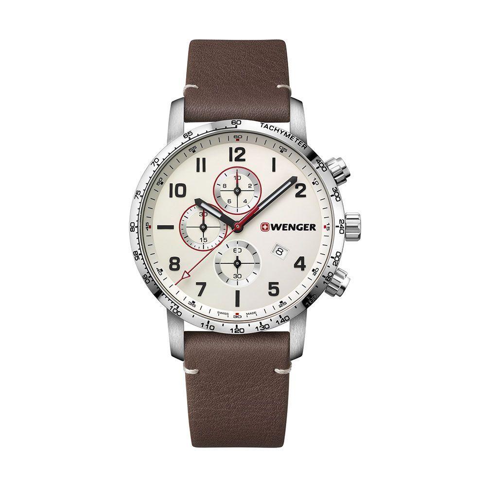 Reloj ATTITUDE CHRONO correa cuero, beige Wenger-0