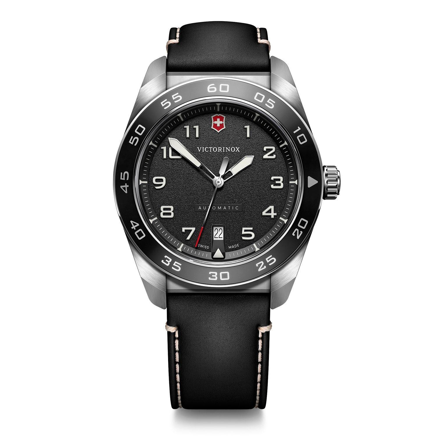 Reloj Swiss Army Automático Negro Correa de Cuero Victorinox-0