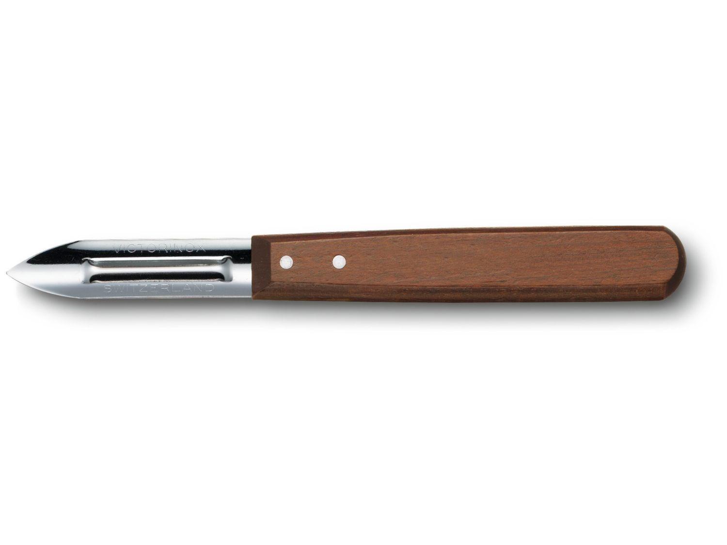 Pelador Fijo Doble Filo Mango de Madera-1