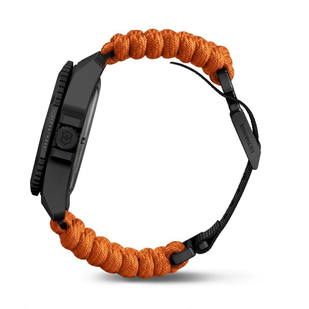 Reloj Dive Pro negro correa paracord naranjo Victorinox-2