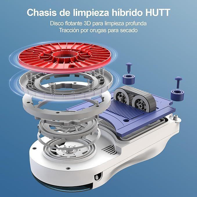 Marca Hutt R10 Robot Limpiacristales con Sistema de Limpieza H brido H medo Seco 7000 Pa Doble Spray-2
