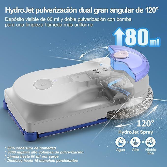 Marca Hutt R10 Robot Limpiacristales con Sistema de Limpieza H brido H medo Seco 7000 Pa Doble Spray-3