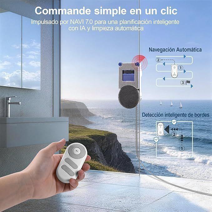 Hutt R10 Robot Limpiacristales con Sistema de Limpieza H brido H medo Seco 7000 Pa Doble Spray-5