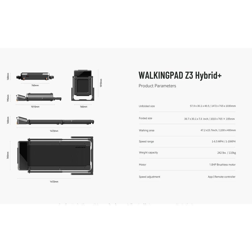 Kingsmith trotadora h brida WALKINGPAD Z3 hybrid ideal para el hogar y la oficina 10km h-5