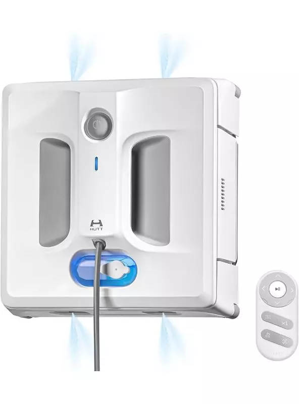 HUTT A1 Robot limpia vidrios, 4 rociadores de agua mejorados y 6000 PA Succion Open Box-2