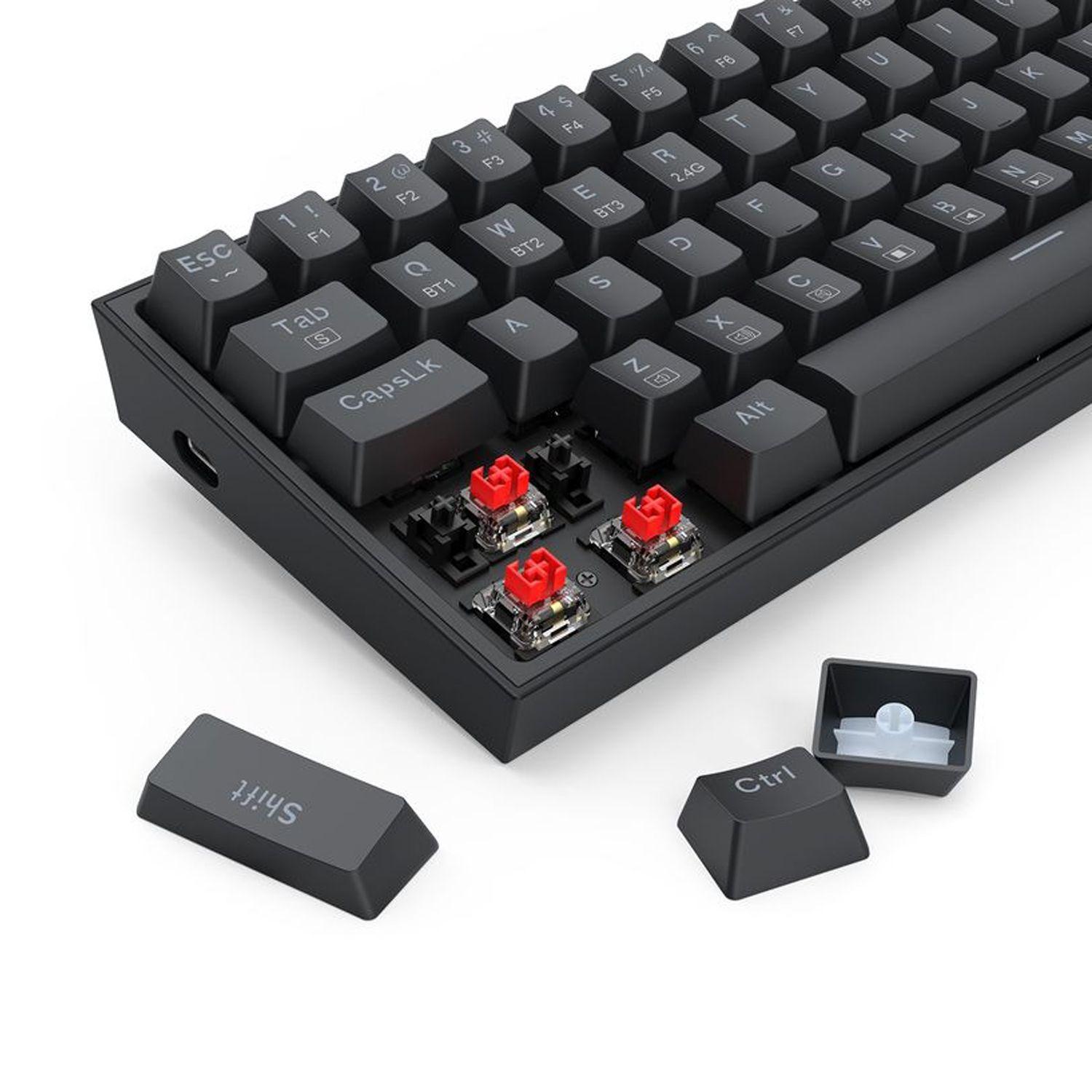 Kit De Mouse Y Teclado Mecanico Inalambricos Redragon S136-2
