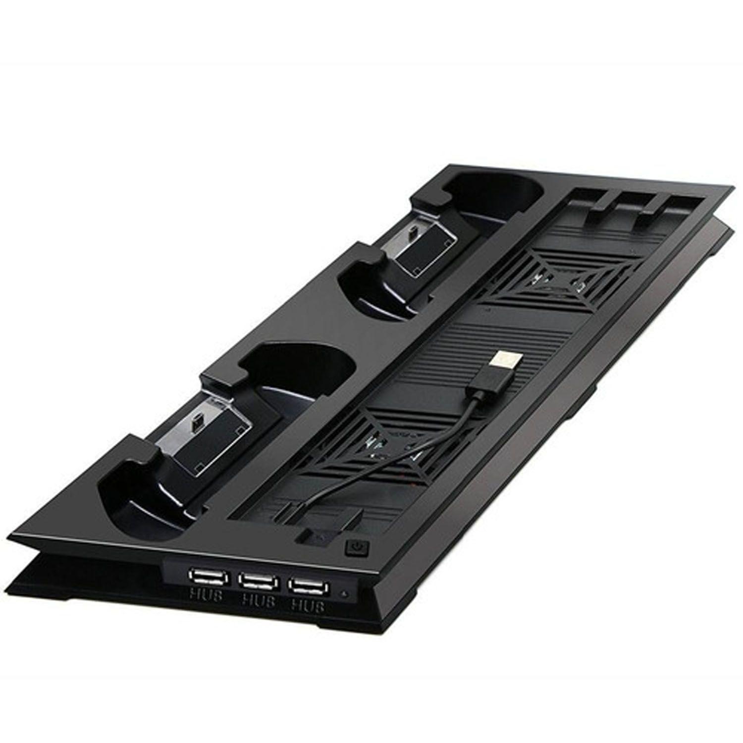 Base Enfriadora Con Cargador De Controles Para Ps4 Pro-0
