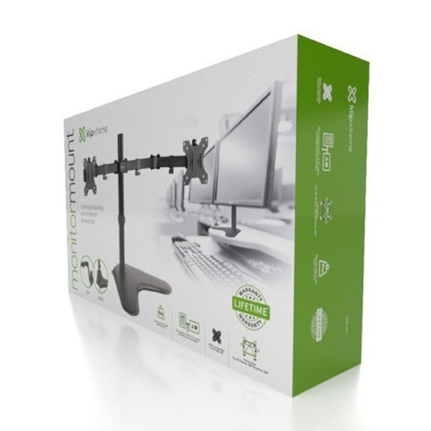 Monitor Mounting Doble Con Base 13 A 32 Pulgadas Klip Xtreme-2