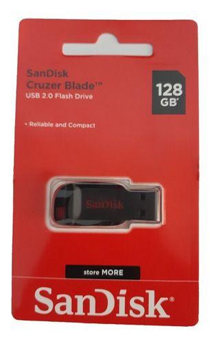 Pendrive 128gb Sandisk Usb 2.0 Cruzer Blade -pc--1