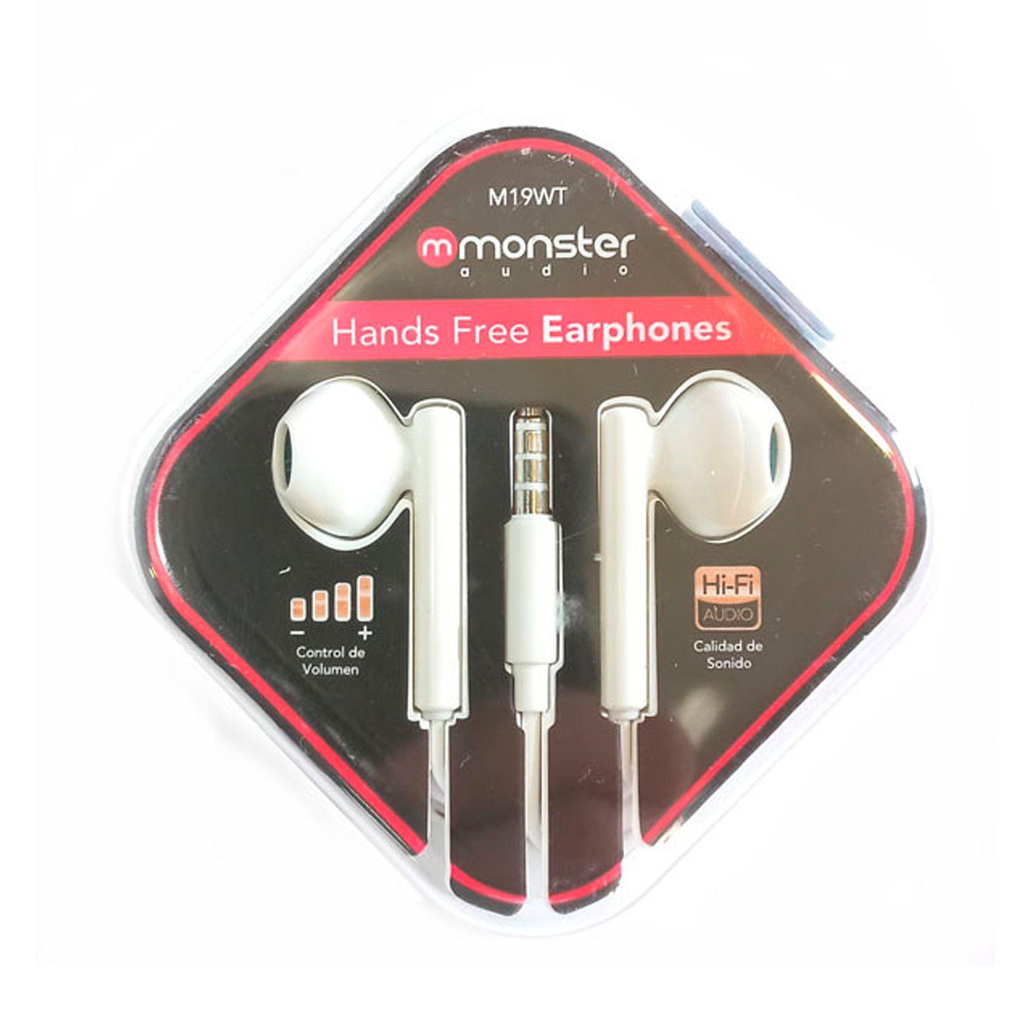 Audifonos Alambrico Con Manos Libres M19wt Monster-1