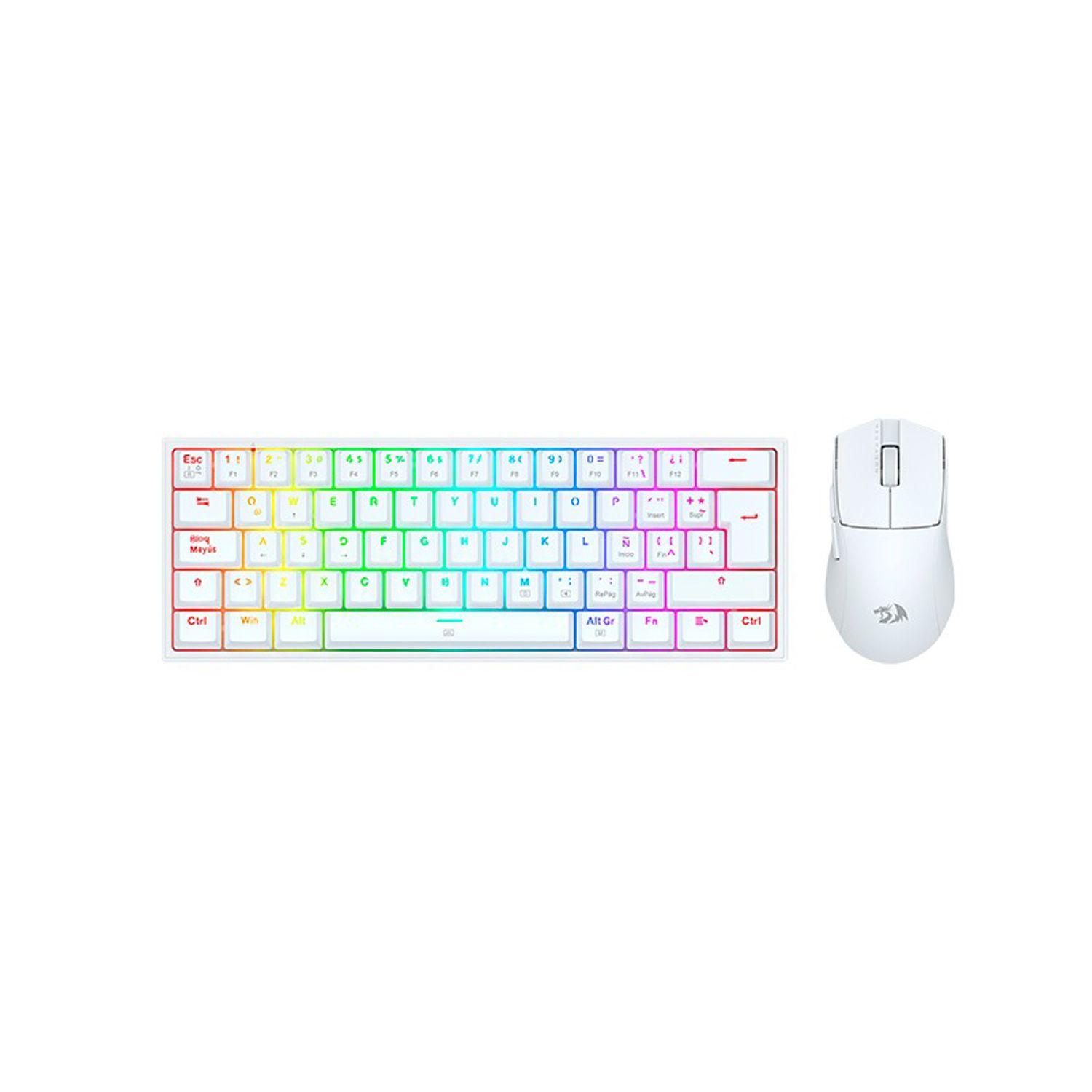Kit De Teclado Y Mouse Redragon S143 Alámbrico White Español-0