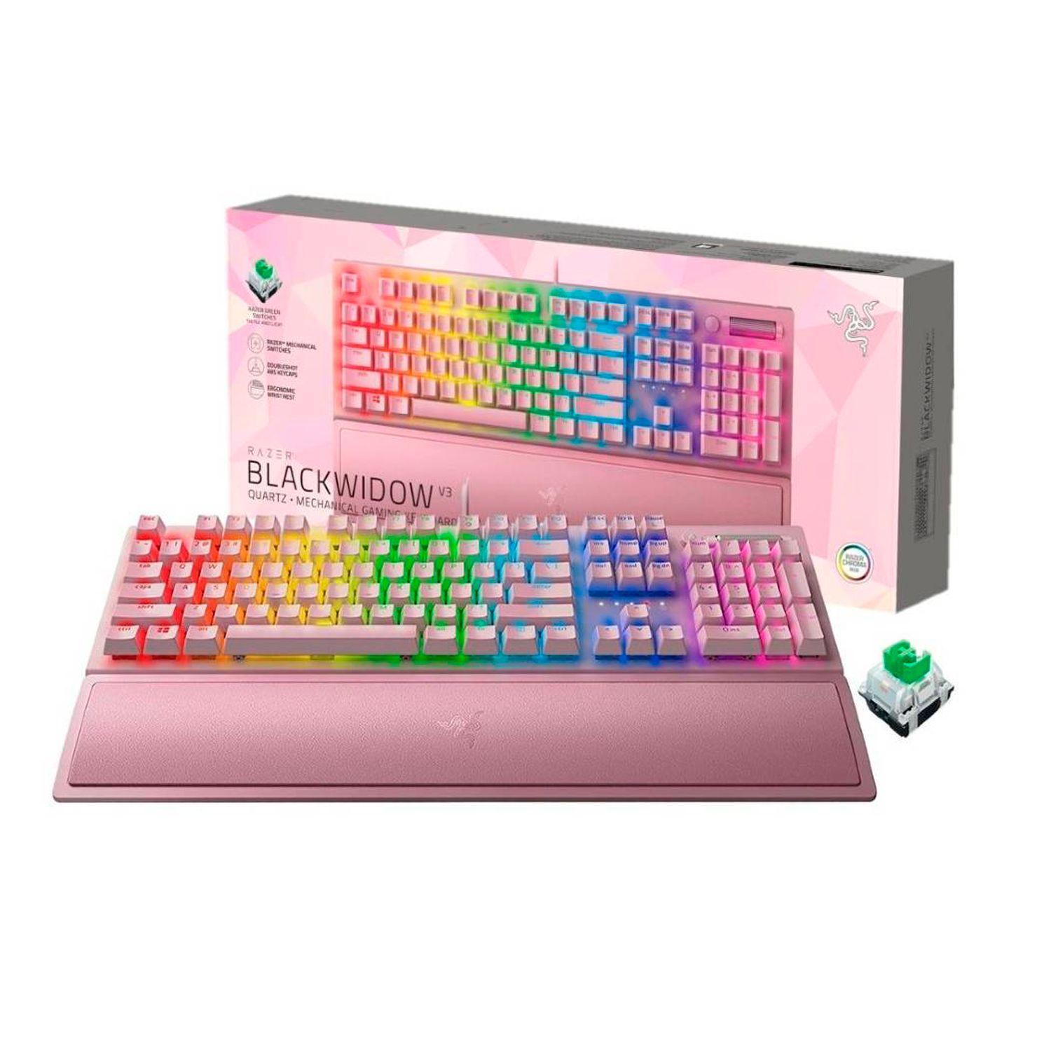 Teclado Gamer Razer Blackwidow V3 Quartz Ingles Switch Verde-3