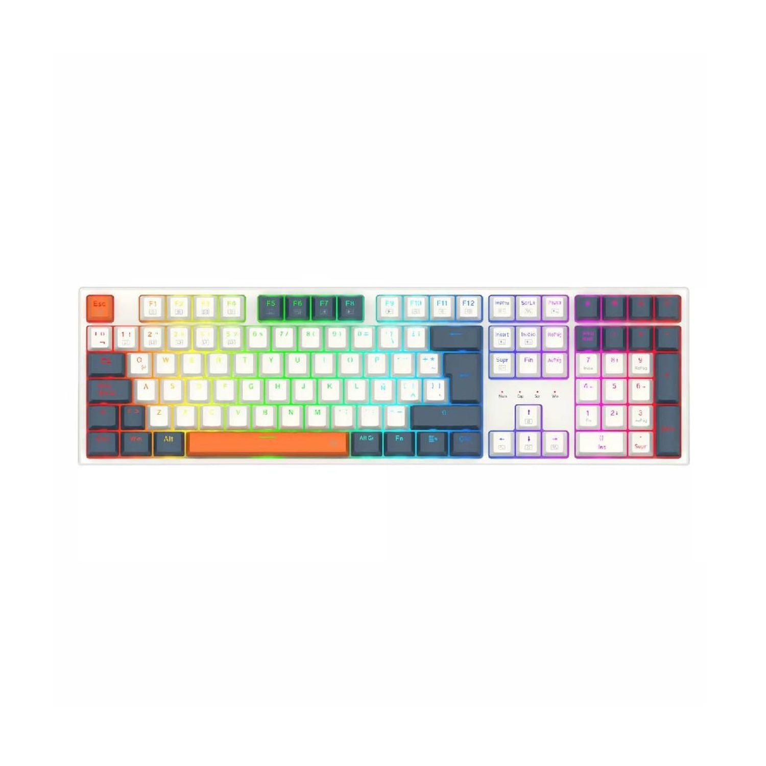 Teclado Mecanico Redragon Trundle K668WBO-RGB Sw Red Españ-0