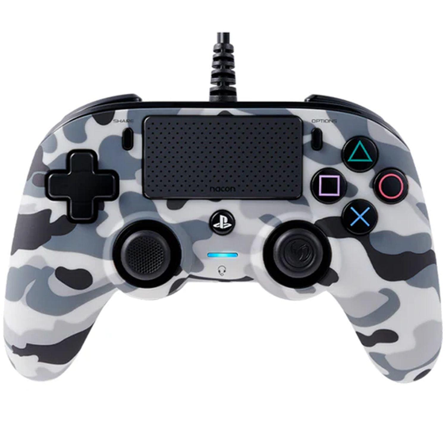 Control Nacon Compact  Alambrico PS4 Camu Gris - Crazygames-0