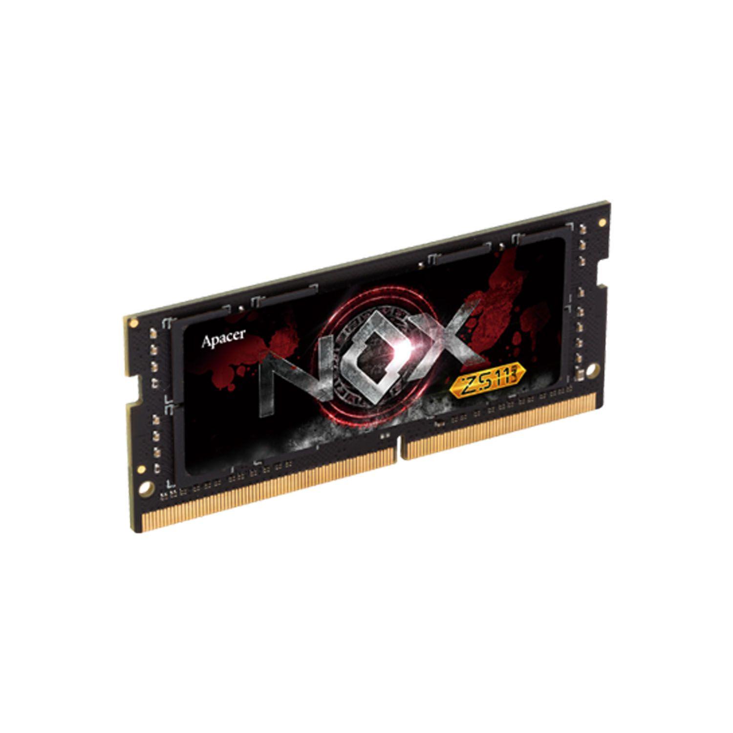 Memoria Ram Notebook Gamer SODIMM DDR4 8gb 3200MHz Apace Nox-1