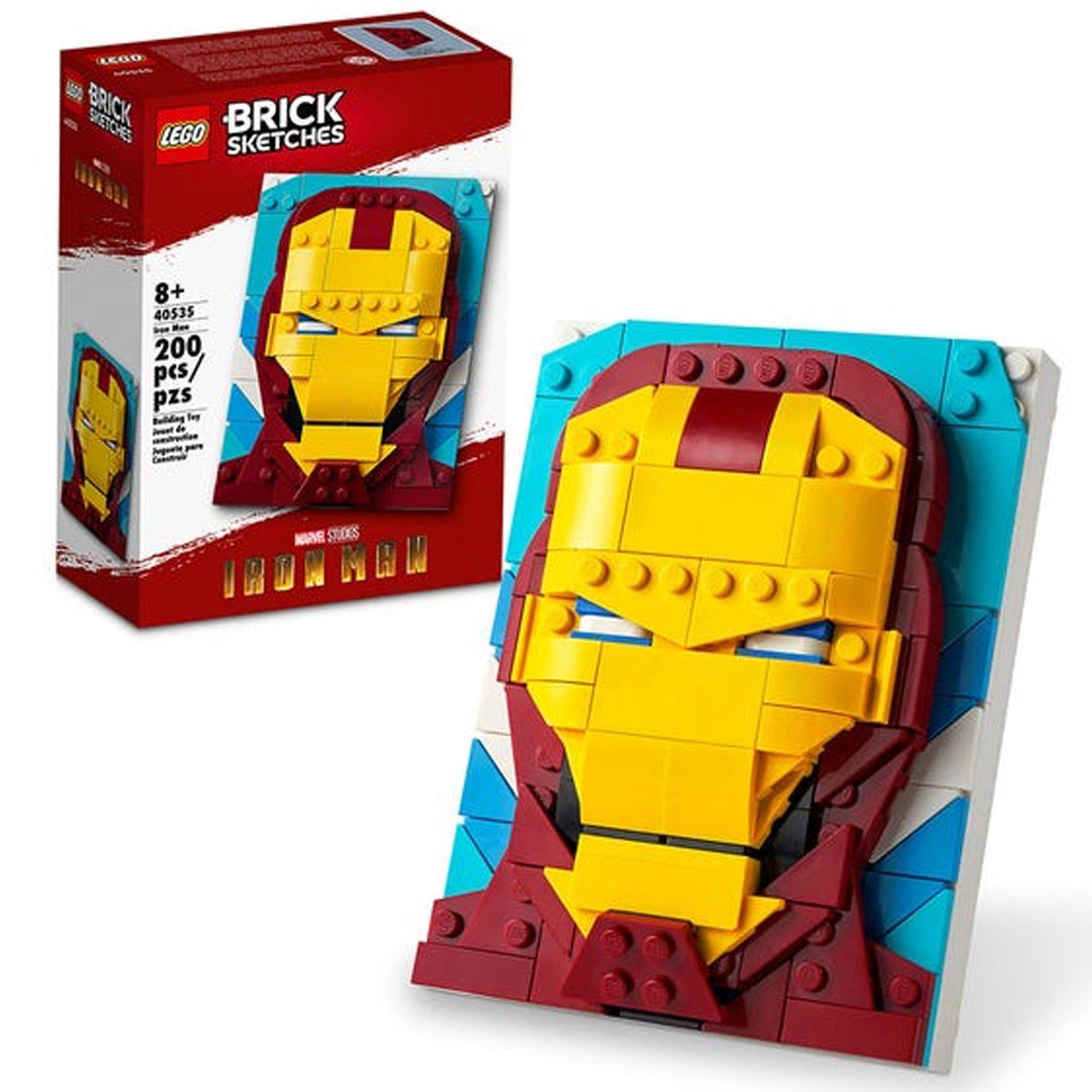 Lego Brick Sketches Marvel Iron Man 200 piezas - Crazygames-0