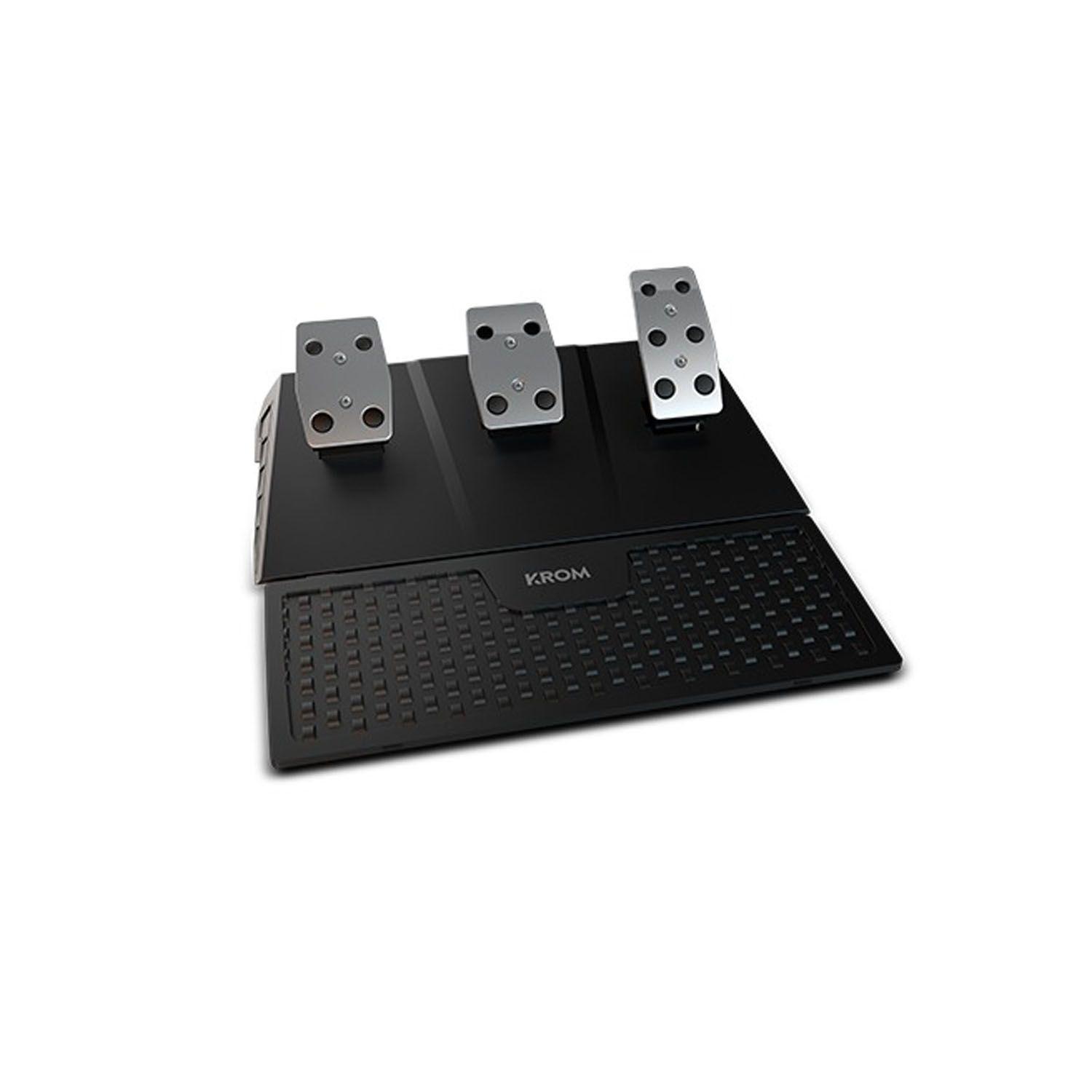 Kit Volante y Pedales Gamer Krom K-wheel Pro Multiplatafoma-3