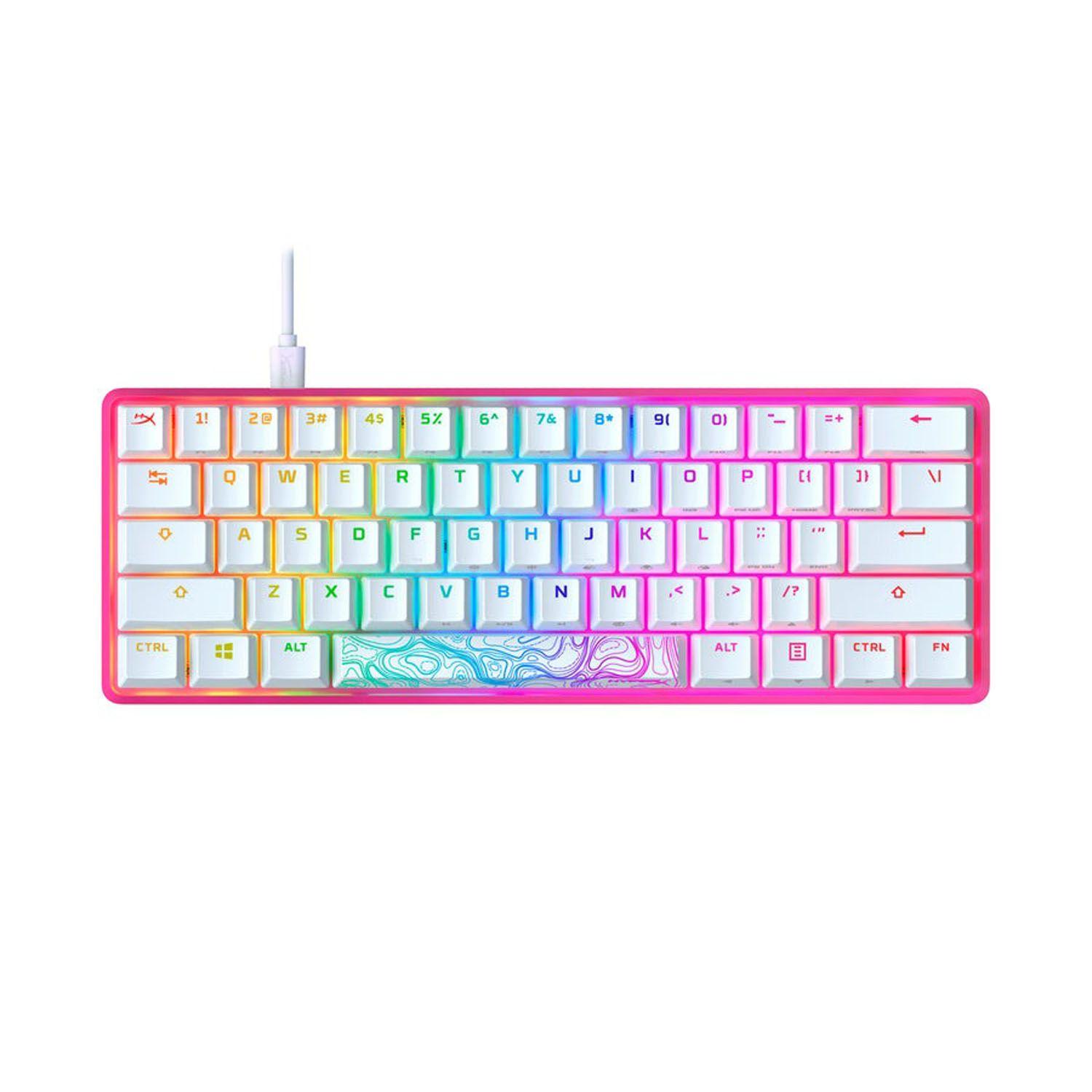 Teclado Mecanico HyperX Alloy Origins 60% Pink Switch Red-0