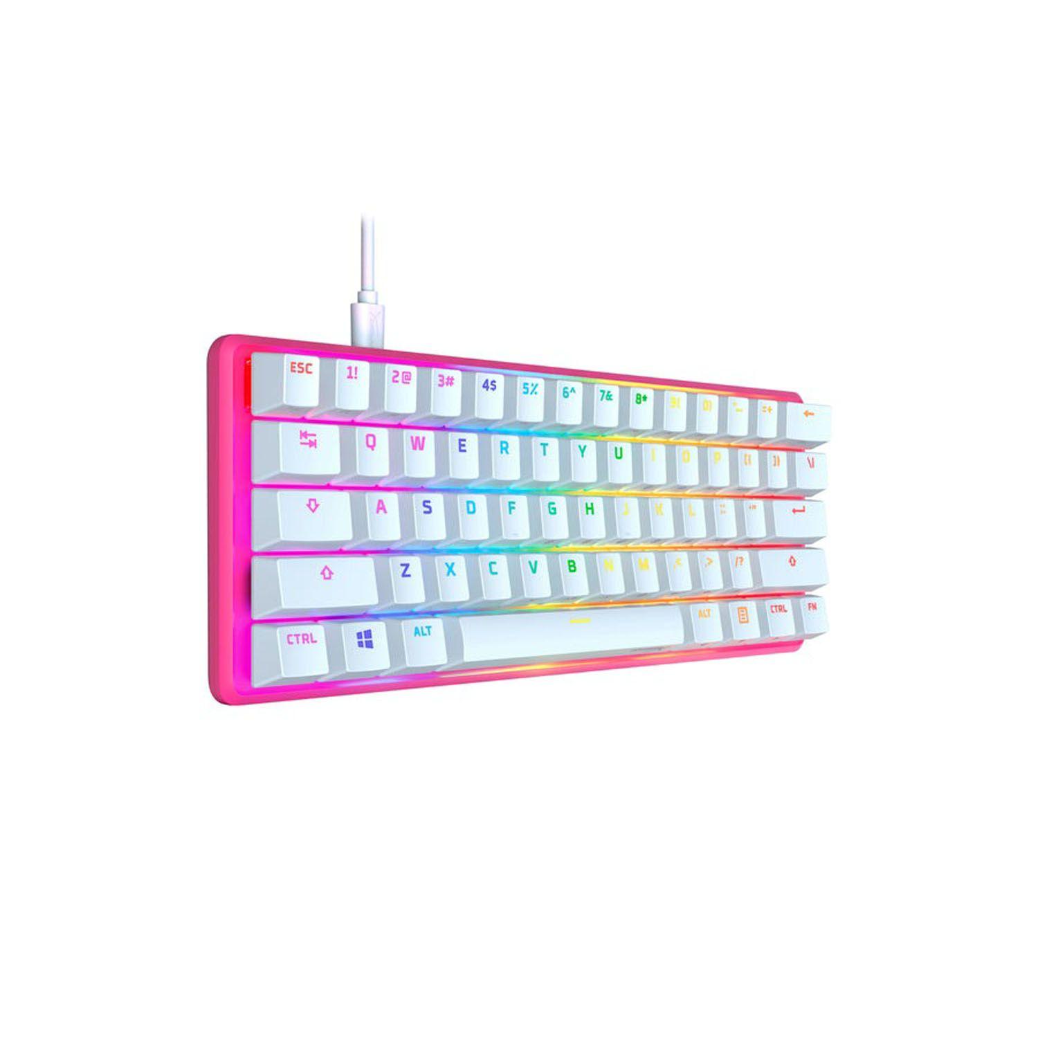 Teclado Mecanico HyperX Alloy Origins 60% Pink Switch Red-2
