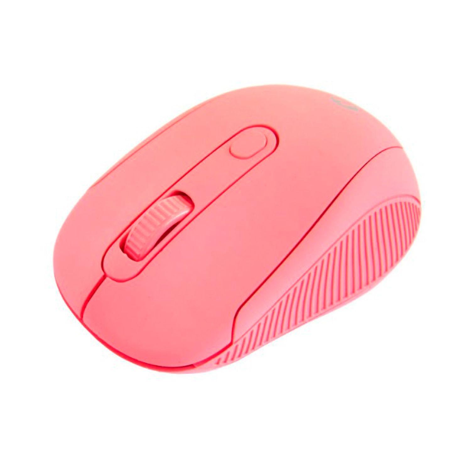 Mouse Inalambrico 4 botones FD-223P Rosa - Crazygames-1