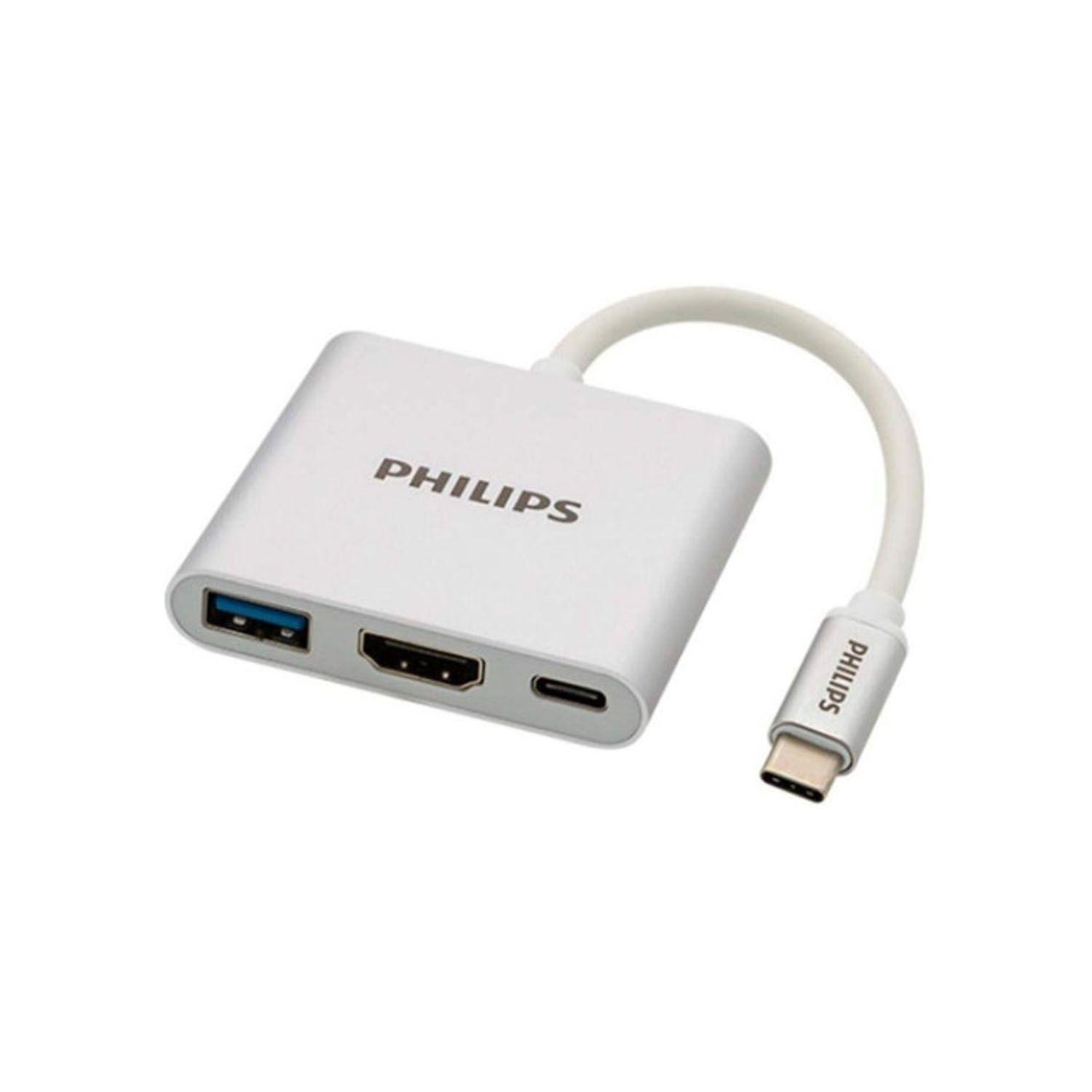 Convertidor Philips Usb-c A Hdmi Usb Lector 3 En 1-0