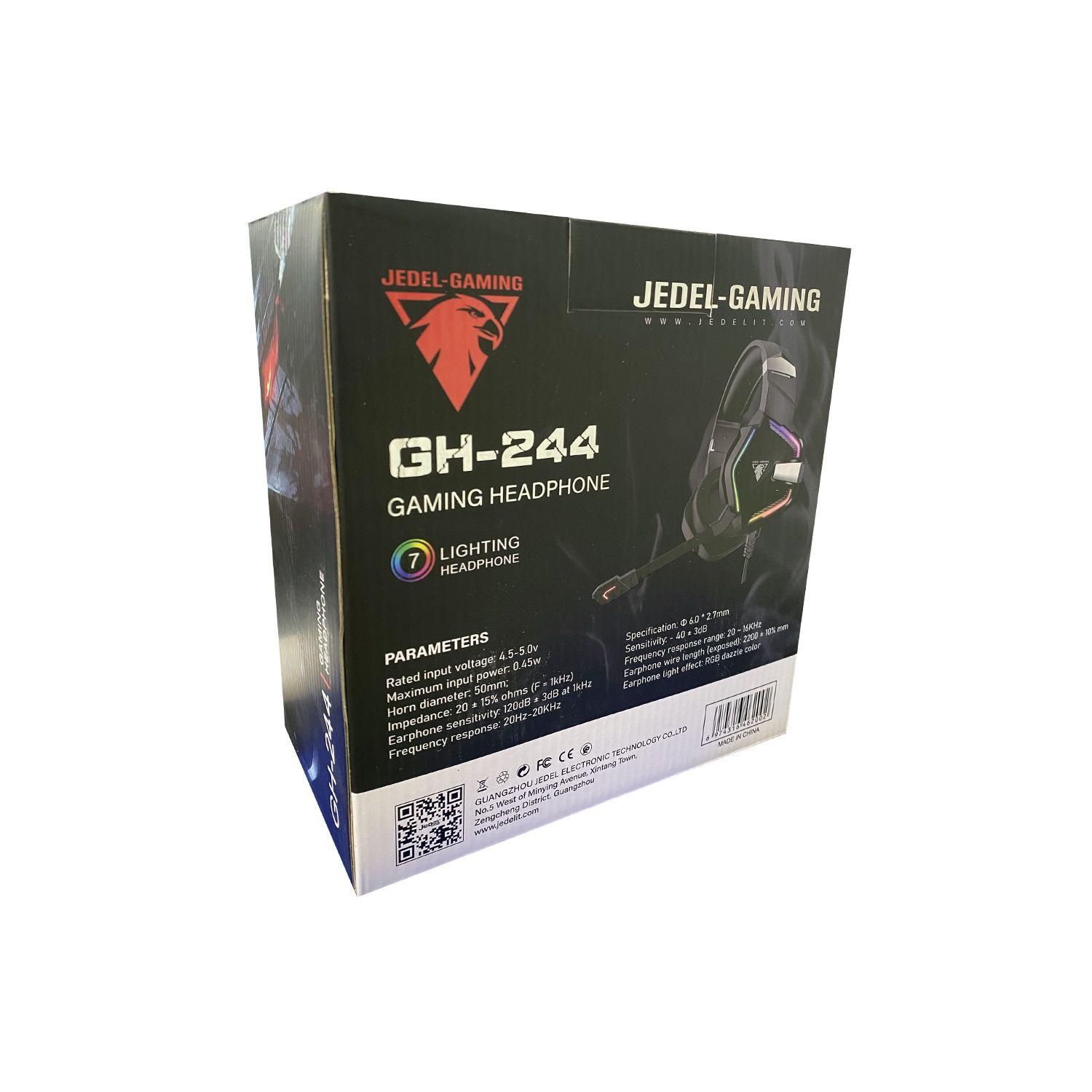 Audífono Gamer Rgb Jedel GH-244 Jack 3.5 Multiplataforma-2
