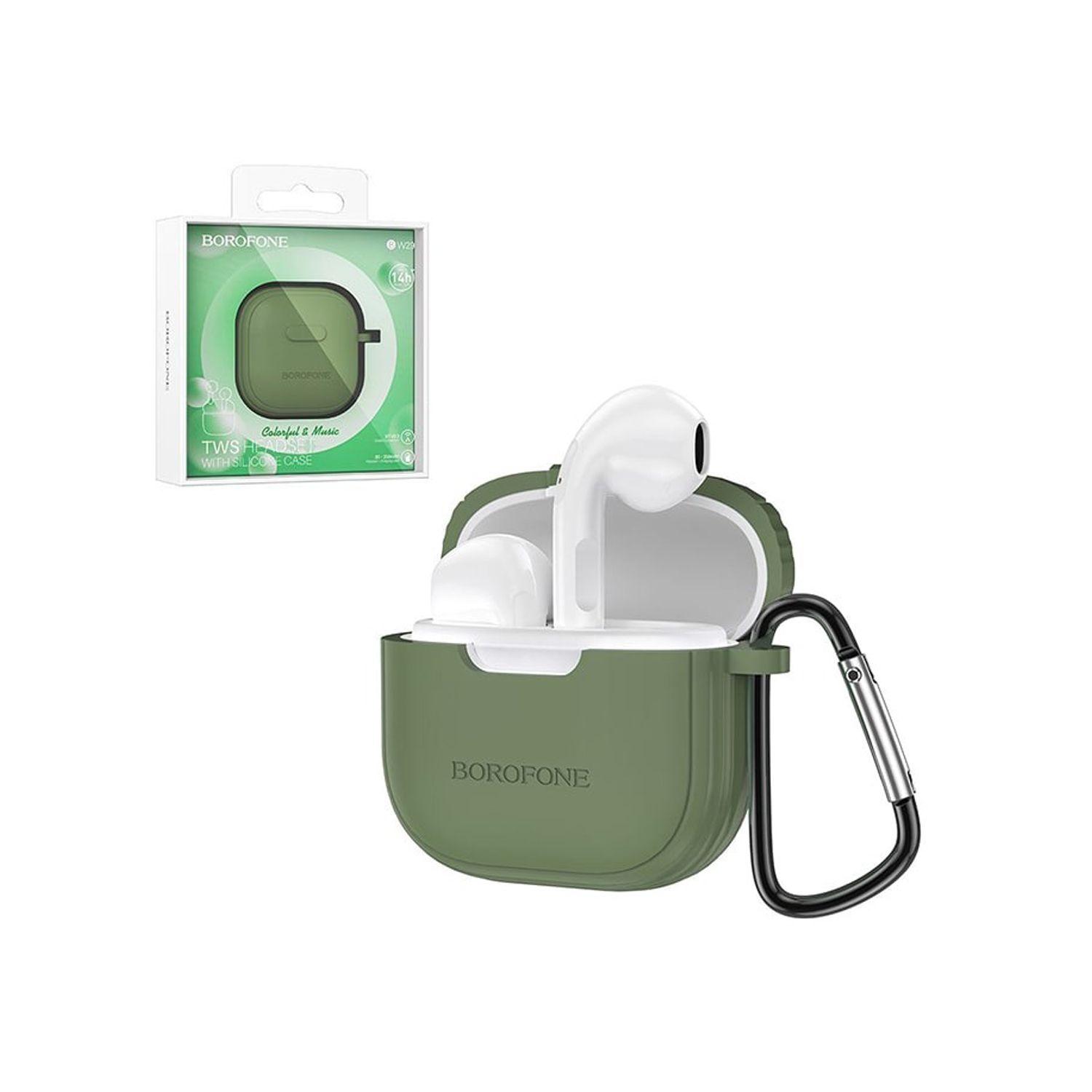 Audífono True Wireless Borofone BW29 Forest Green-2
