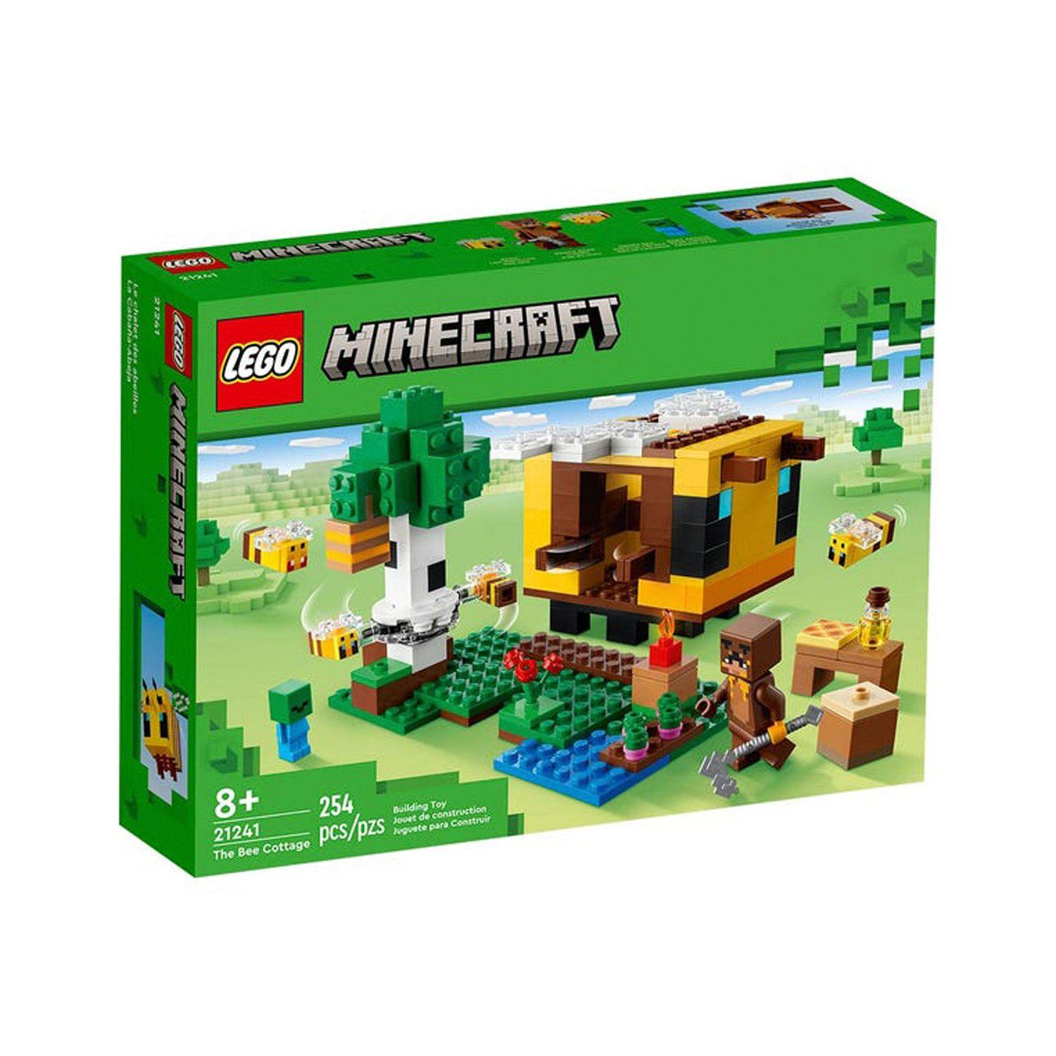 Lego Minecraft La Cabaña Abeja 21241- Crazygames-1